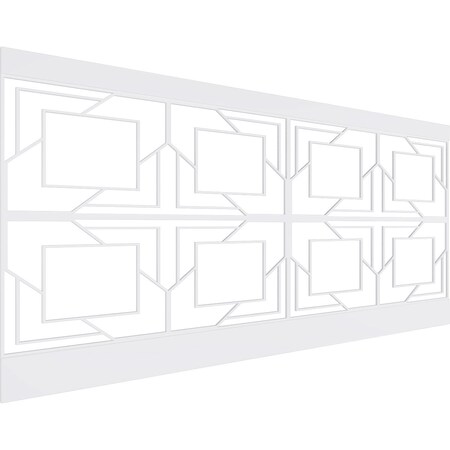 Ekena Millwork 44"H x 94 1/2"W Monument PVC Wainscot Paneling Kit WPK44X94MMT